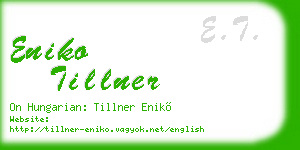 eniko tillner business card